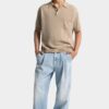 Light Clean Wash One Pleat Denim Pant