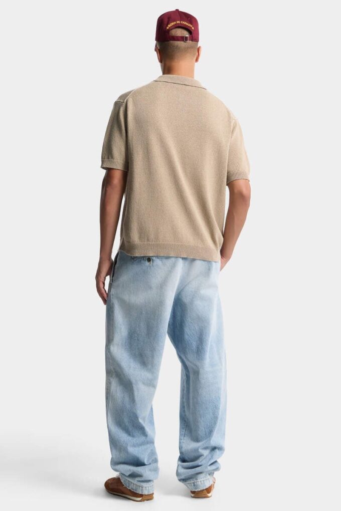 Light Clean Wash One Pleat Denim Pant