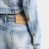 Light Diagonale Wash Baggy Jeans