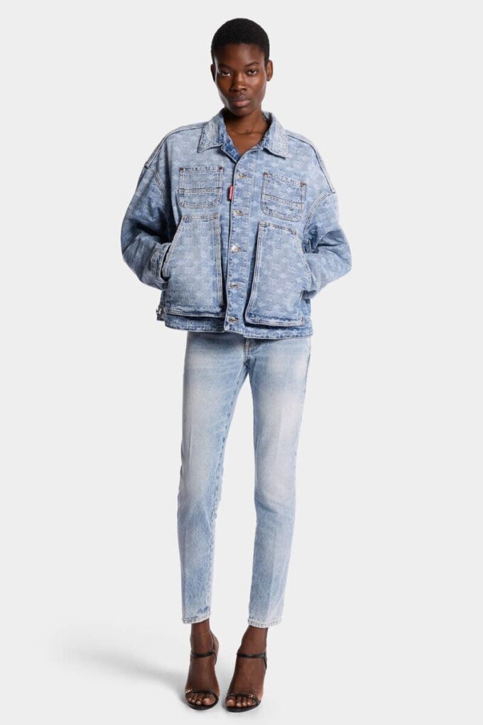 Light Diagonale Wash Skinny Jeans