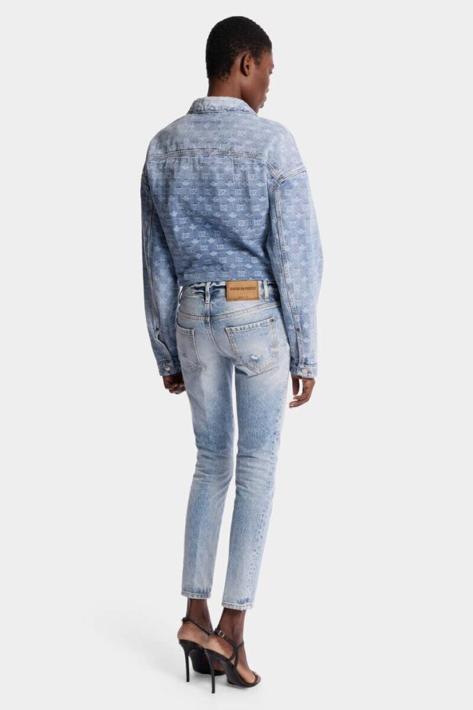 Light Diagonale Wash Skinny Jeans