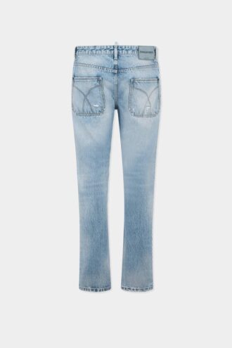 Light Diagonale Wash Teddy Jeans