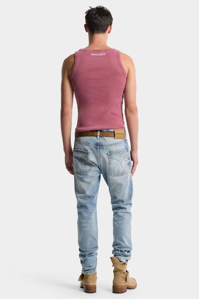 Light Diagonale Wash Teddy Jeans