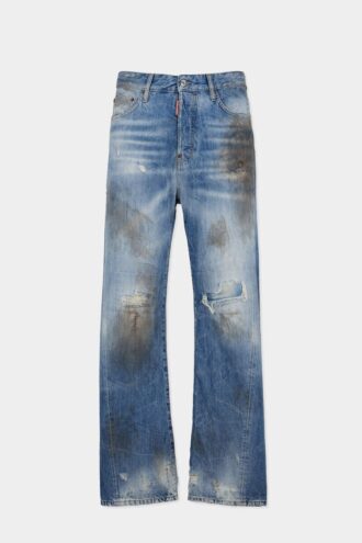 Light Dirty Wash Loose Twist Jeans