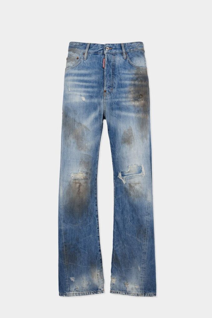 Light Dirty Wash Loose Twist Jeans