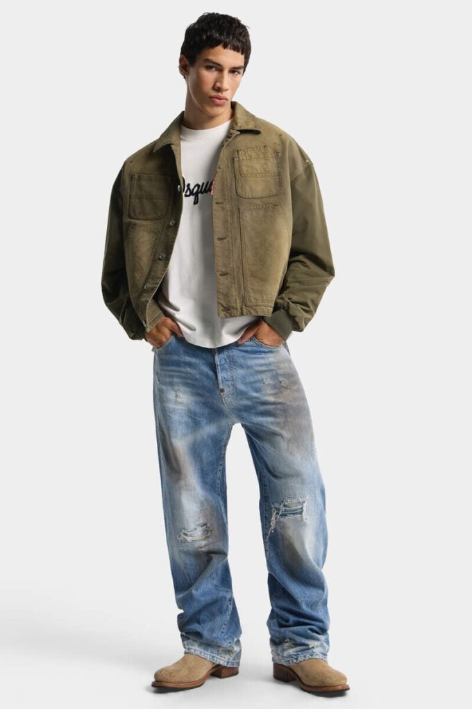 Light Dirty Wash Loose Twist Jeans