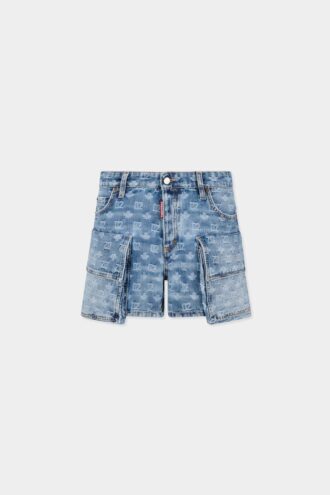 Light Wash Cargo Shorts