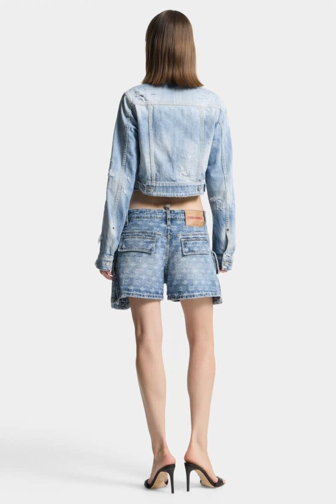 Light Wash Cargo Shorts