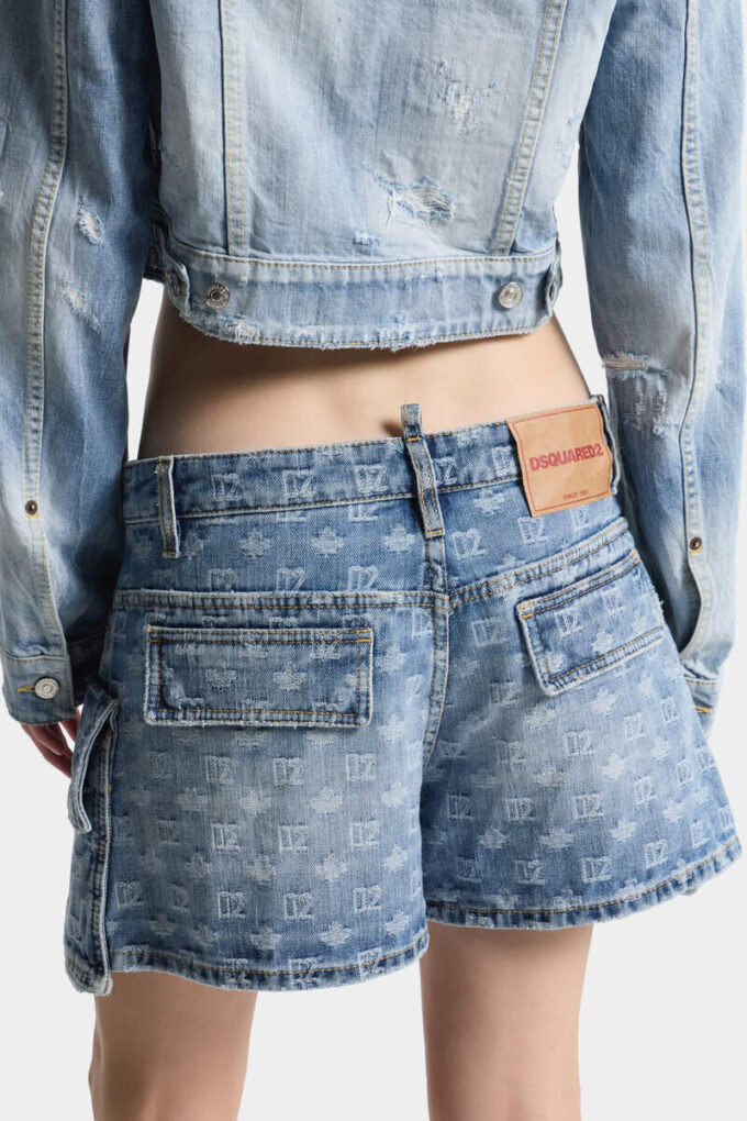 Light Wash Cargo Shorts