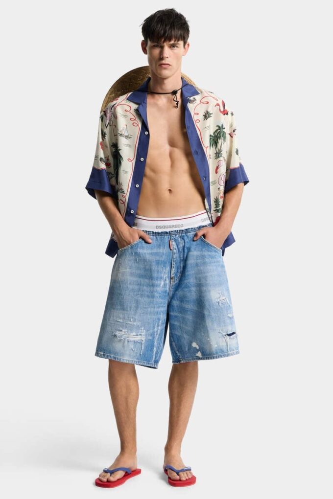 Light Wash Surfer Shorts