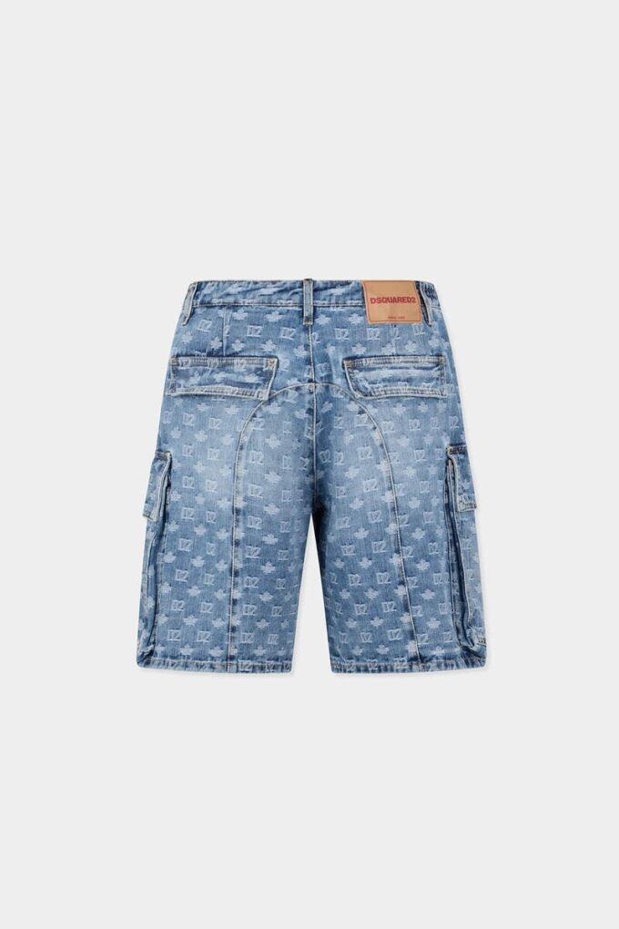 Light Wash Utility Shorts