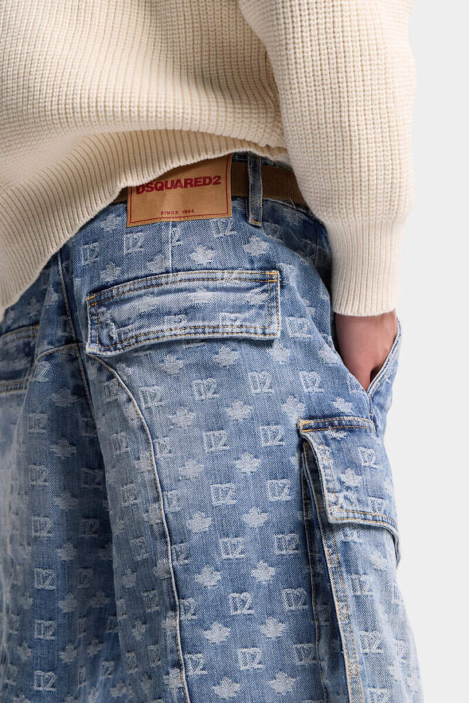 Light Wash Utility Shorts