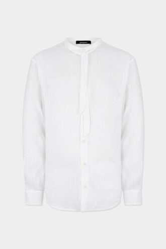 Linen Tie Dropped Shoulder Shirt