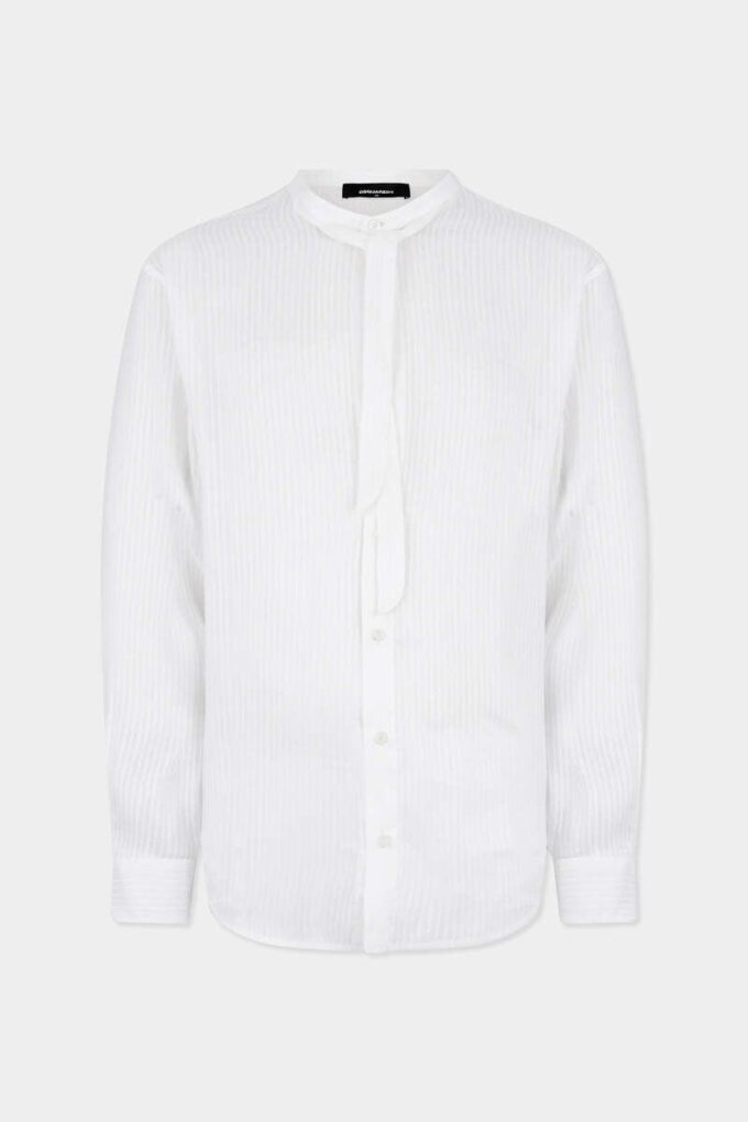 Linen Tie Dropped Shoulder Shirt