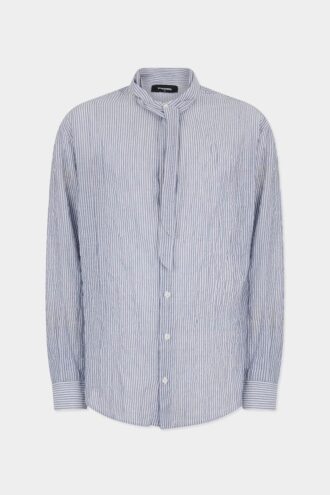 Linen Tie Dropped Shoulder Shirt