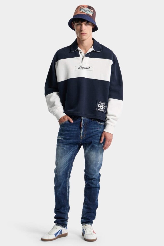 Medium Red Spot Wash Teddy Jeans