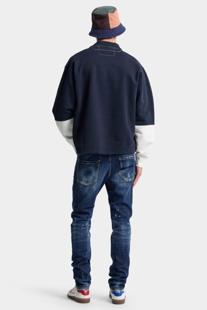 Medium Red Spot Wash Teddy Jeans