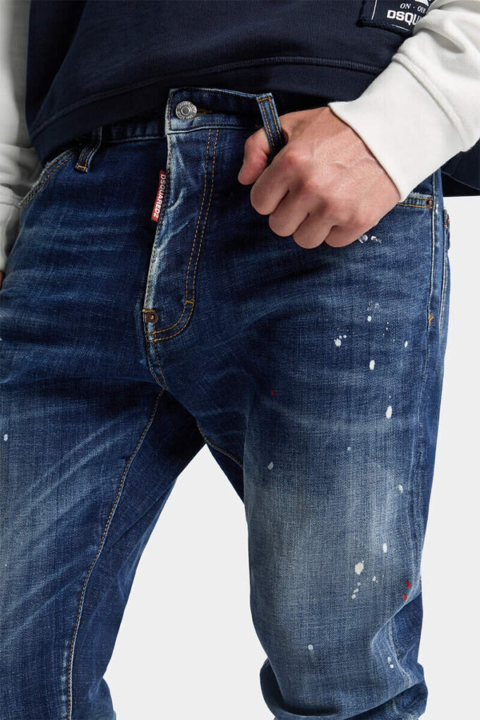 Medium Red Spot Wash Teddy Jeans