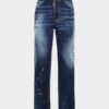 Medium Red Spots Wash Boston Jeans