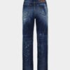 Medium Red Spots Wash Boston Jeans
