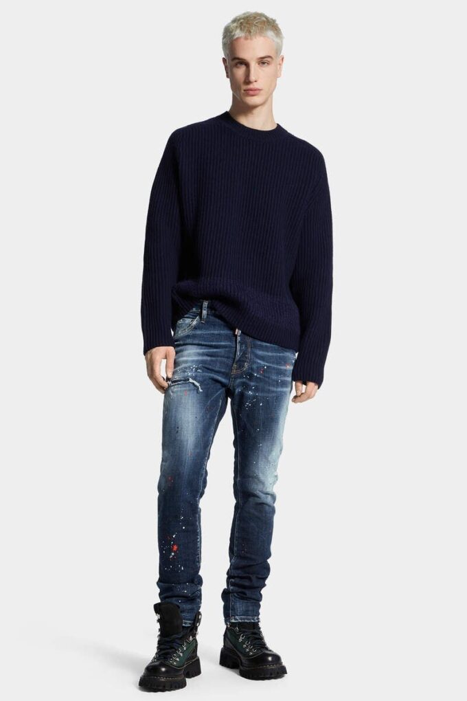 Medium Red Spots Wash Cool Guy Jeans