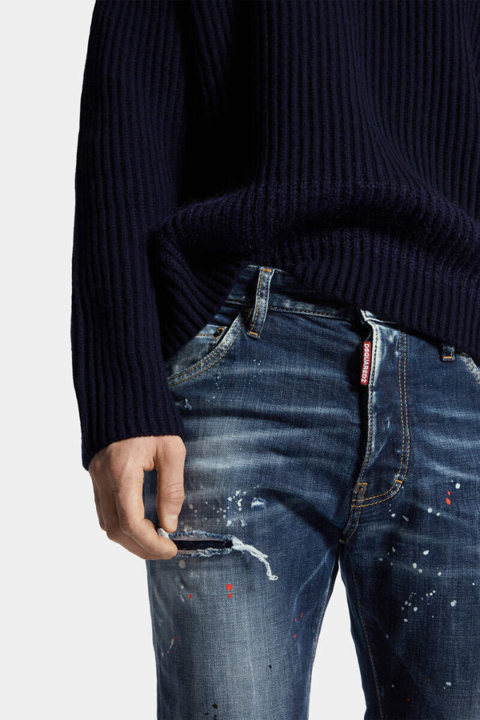 Medium Red Spots Wash Cool Guy Jeans