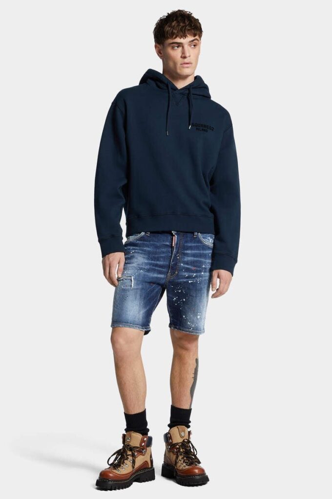 Medium Red Spots Wash Marine Shorts