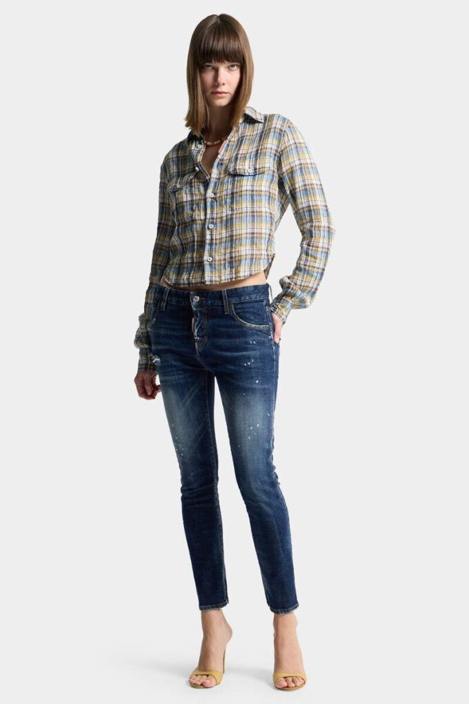 Medium Red Spots Wash Teddy Jeans