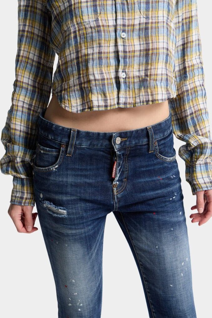 Medium Red Spots Wash Teddy Jeans