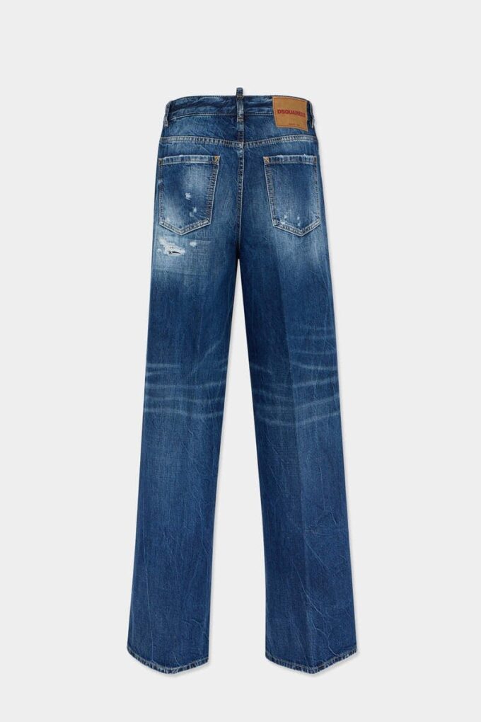 Medium Ripped Wash Baggy Traveller Jeans