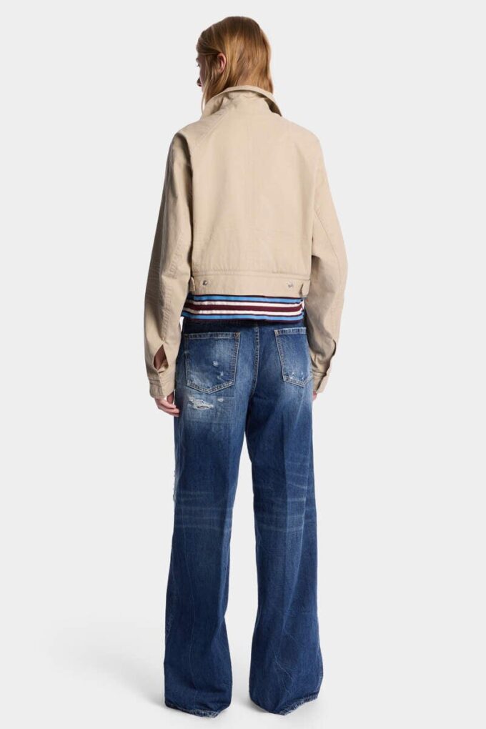 Medium Ripped Wash Baggy Traveller Jeans