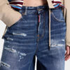 Medium Ripped Wash Baggy Traveller Jeans