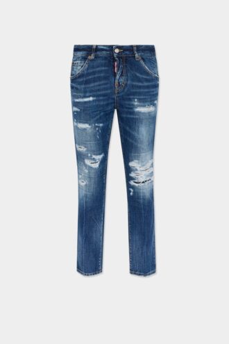 Medium Ripped Wash Teddy Jeans