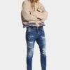 Medium Ripped Wash Teddy Jeans
