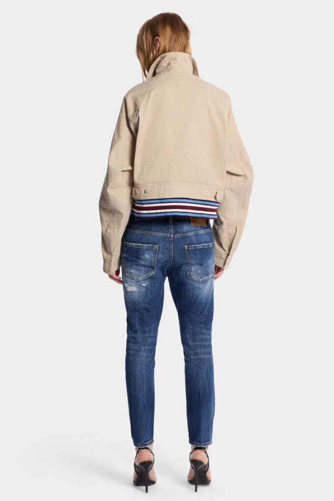 Medium Ripped Wash Teddy Jeans