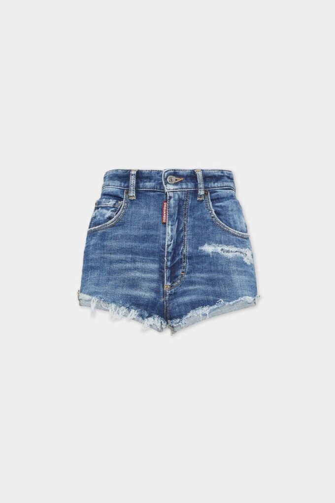 Medium Wash High Waist Hot Pant