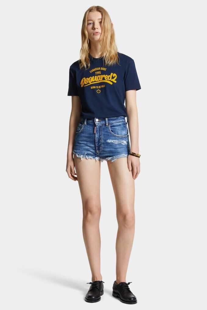 Medium Wash High Waist Hot Pant