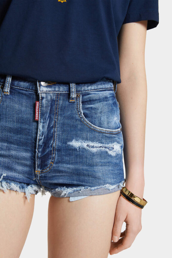 Medium Wash High Waist Hot Pant