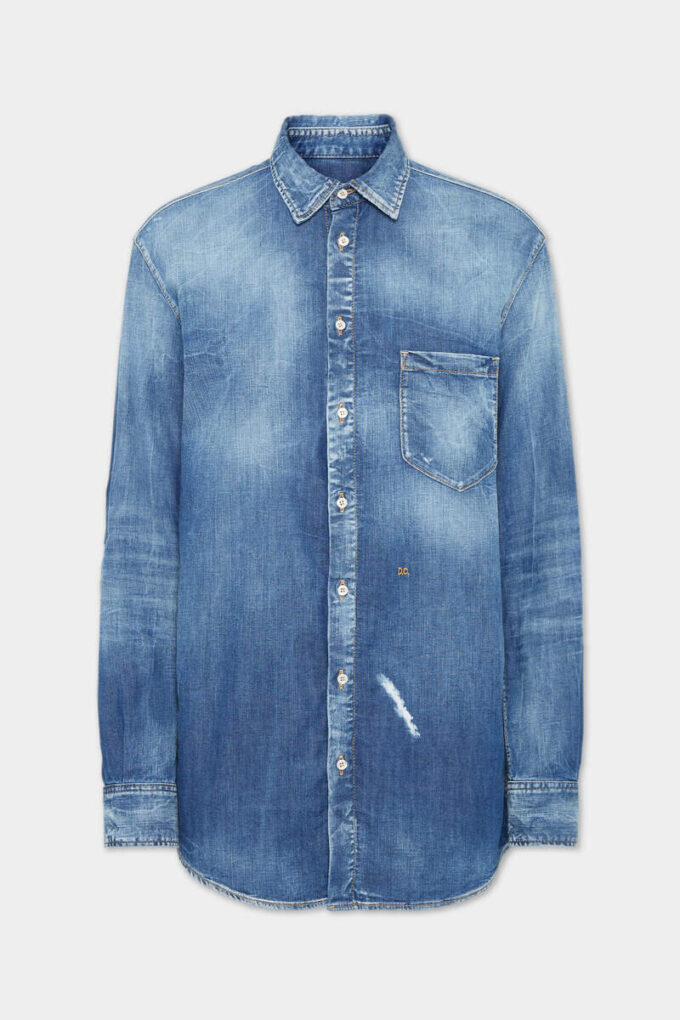 Medium Wash Maxi Dean Shirt