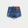 Medium Wash Trucker Hot Pants