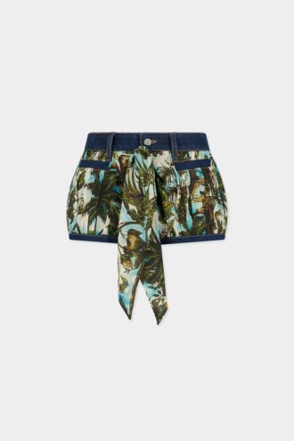 Monkey Business Denim Mix Balloon Hot Pants