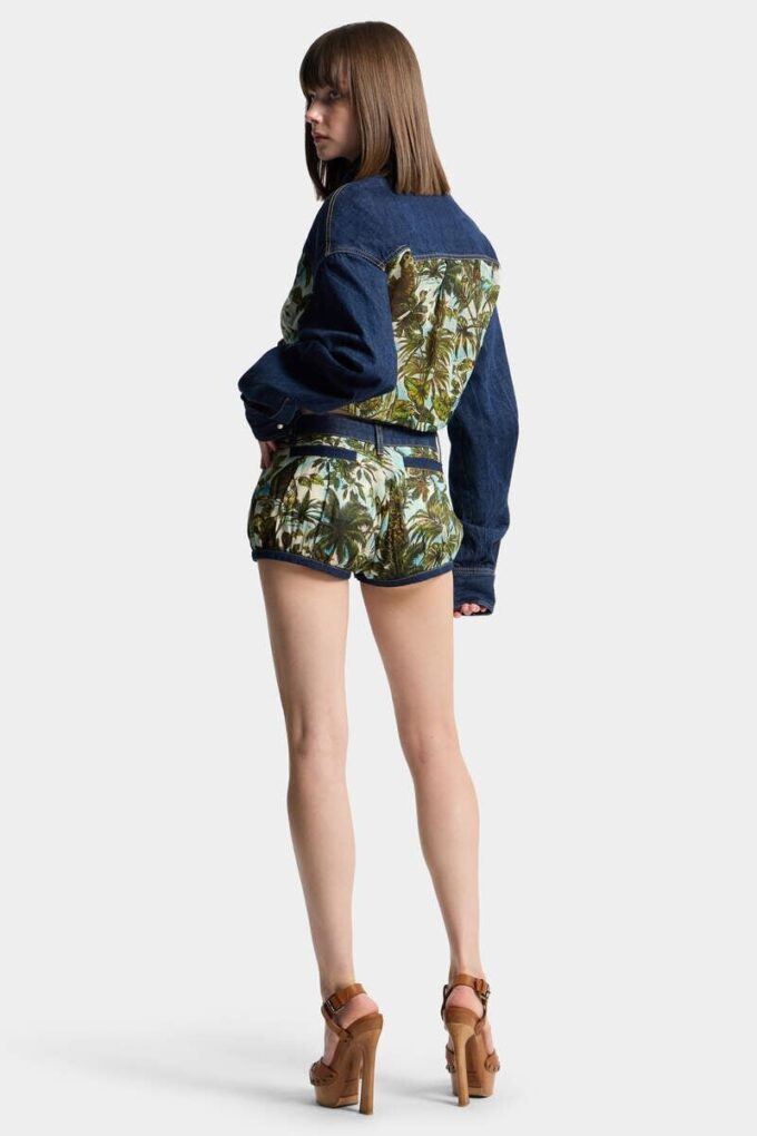 Monkey Business Denim Mix Balloon Hot Pants