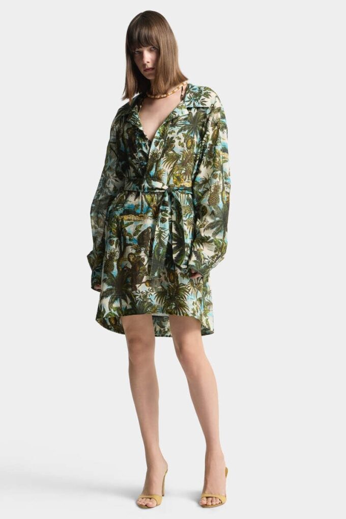 Monkey Business Shirt Dress