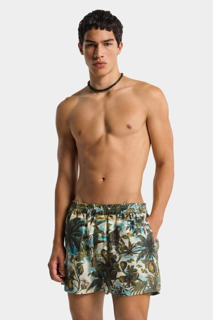 Monkey Print Pull on Shorts