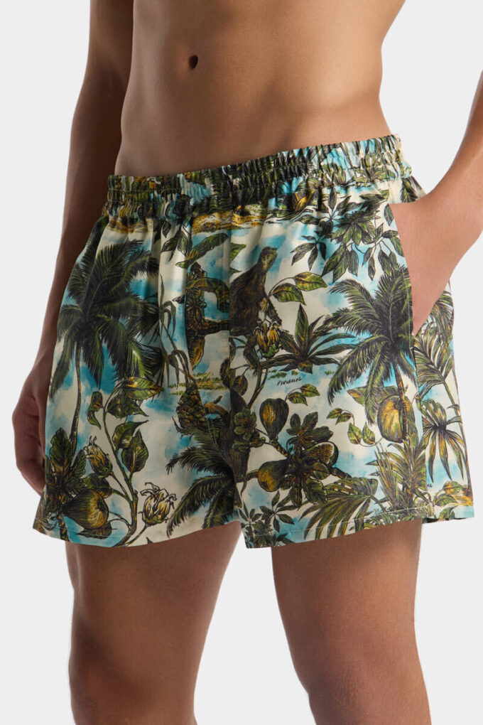 Monkey Print Pull on Shorts