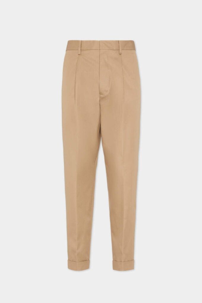 One Pleat Cotton Pant