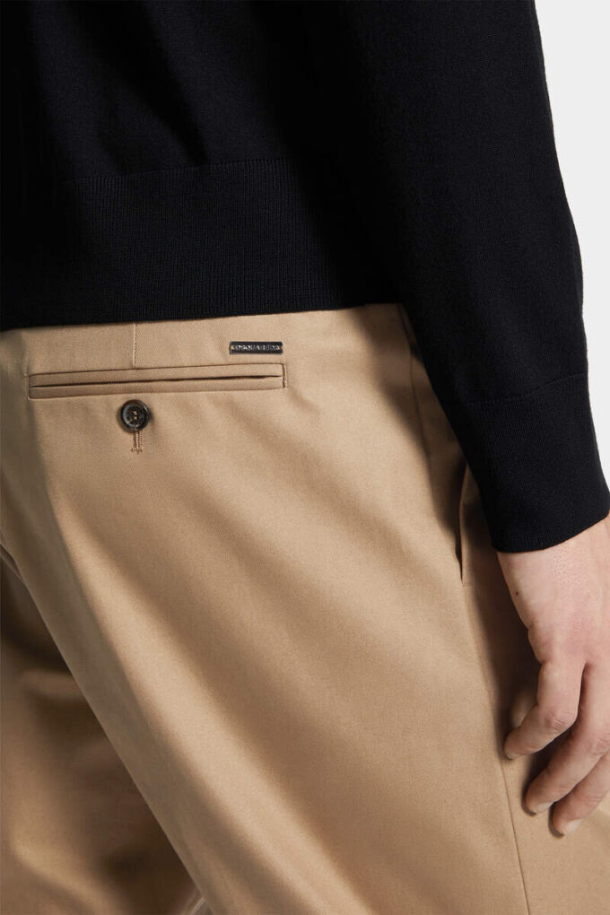 One Pleat Cotton Pant