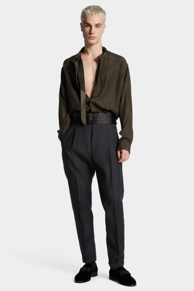 One Pleat Evening Pant
