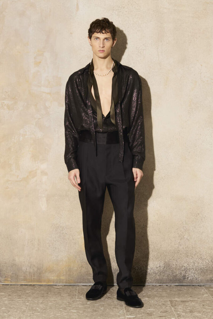 One Pleat Evening Pant