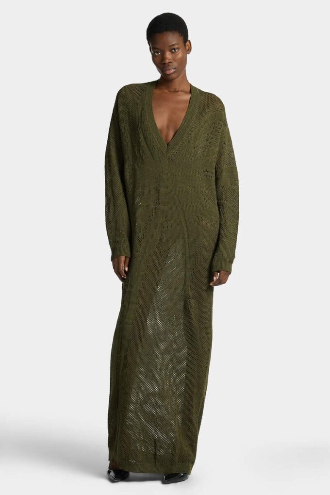 Open Work Knit Dress